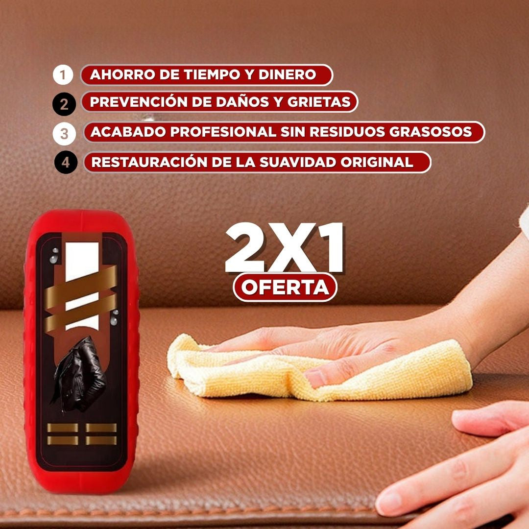 LeatherMaster™ Cepillo + liquido restaurador de cuero OFERTA 2X1