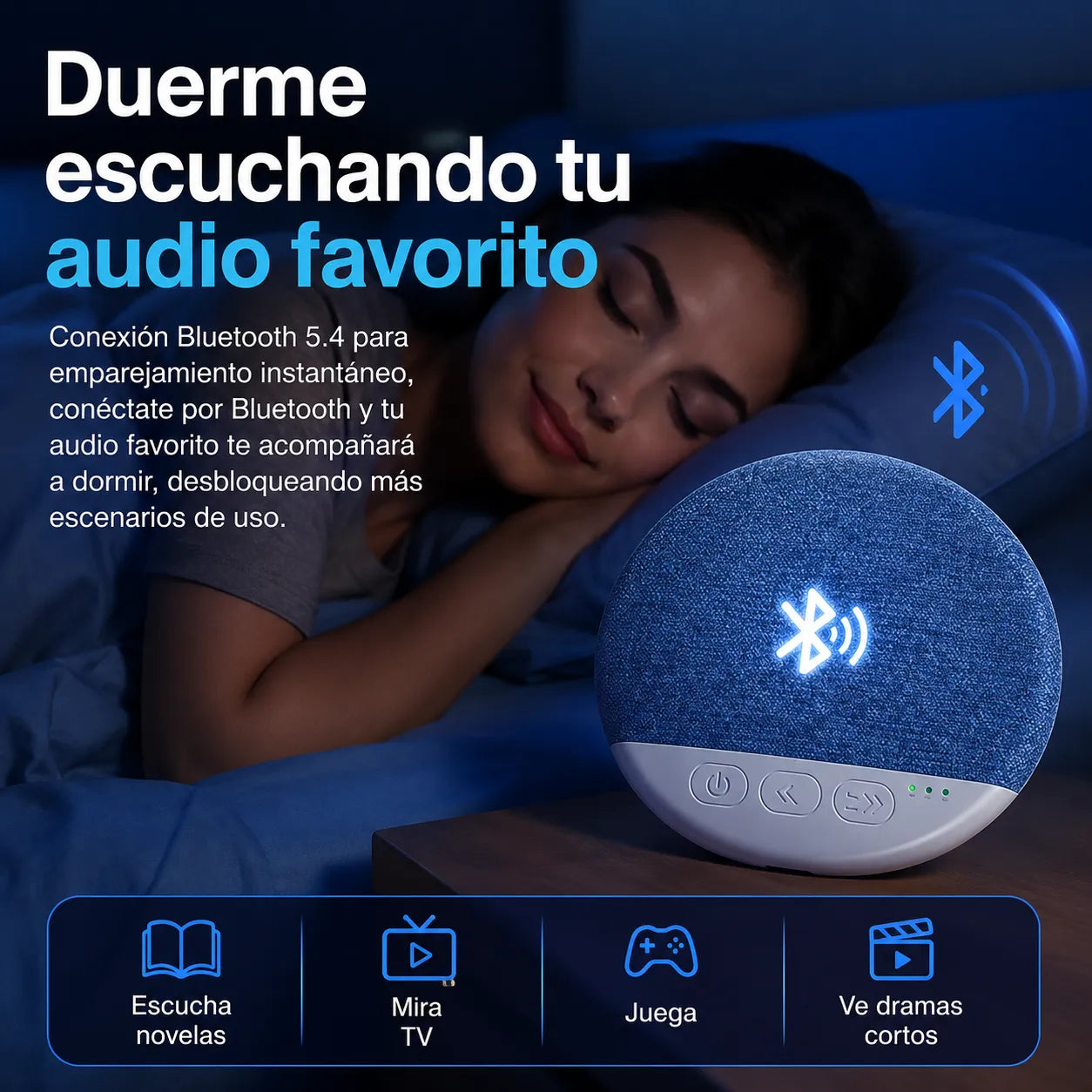 SleepSonic™ Altavoz de Conducción Ósea con Ruido Blanco💤🛏️