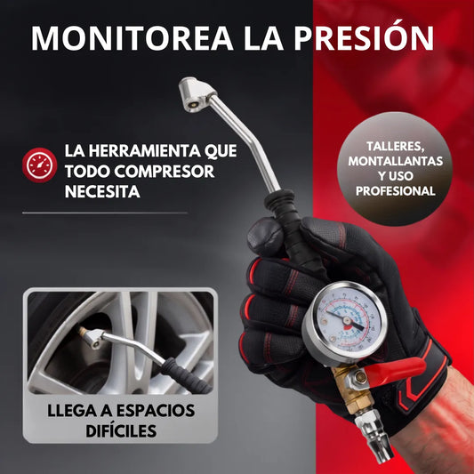 MaxInflate Pro™ Pistola de Inflado y Medición para Compresor