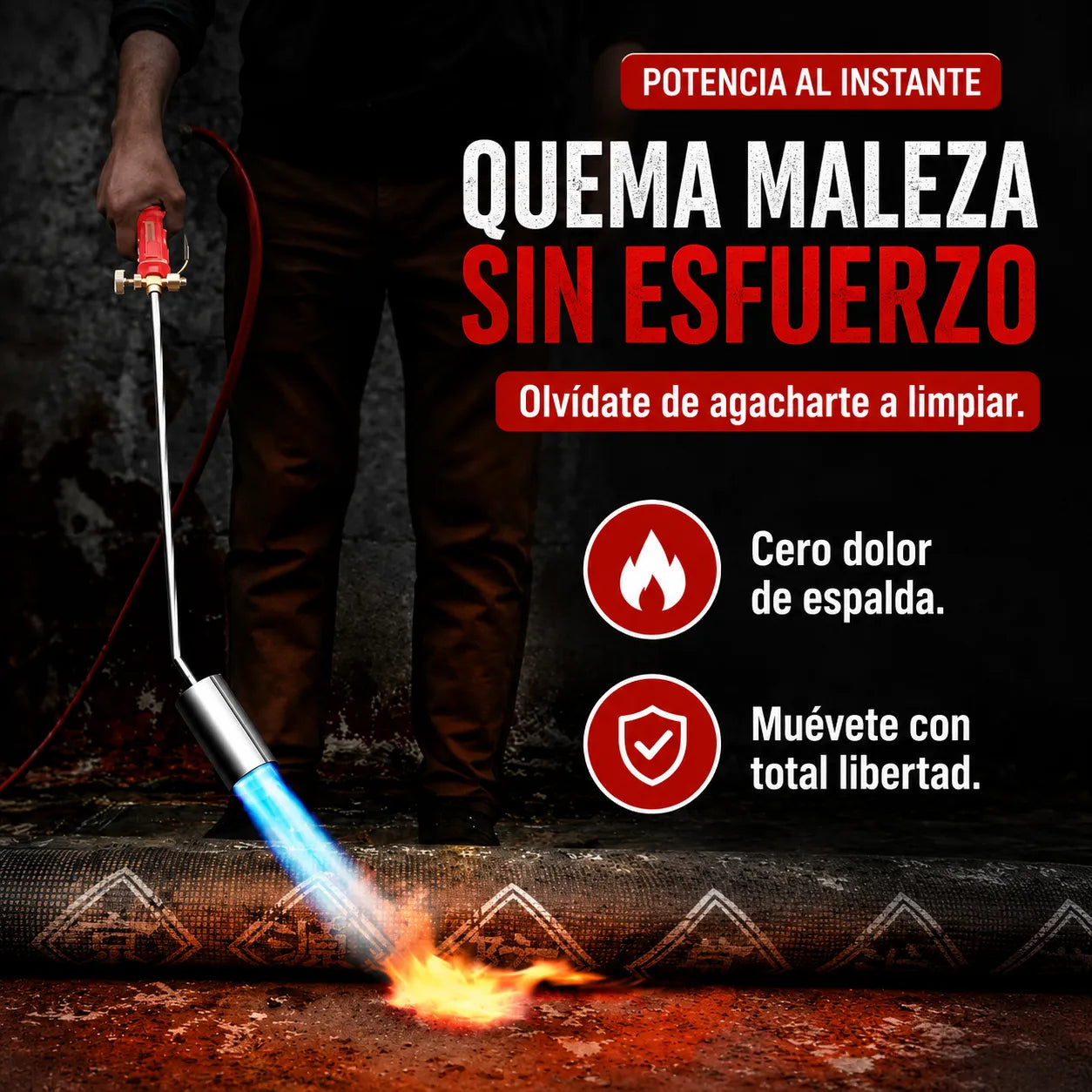 🔥FlamePro™ Antorcha Propano para tanque regular (Tipo 35 / 1,2 m) 🔥✨