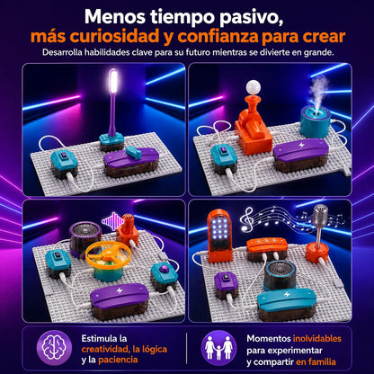 ⚡ElectronBlocks Pro™ Kit Circuitos Eléctricos Set 25 Piezas🧠