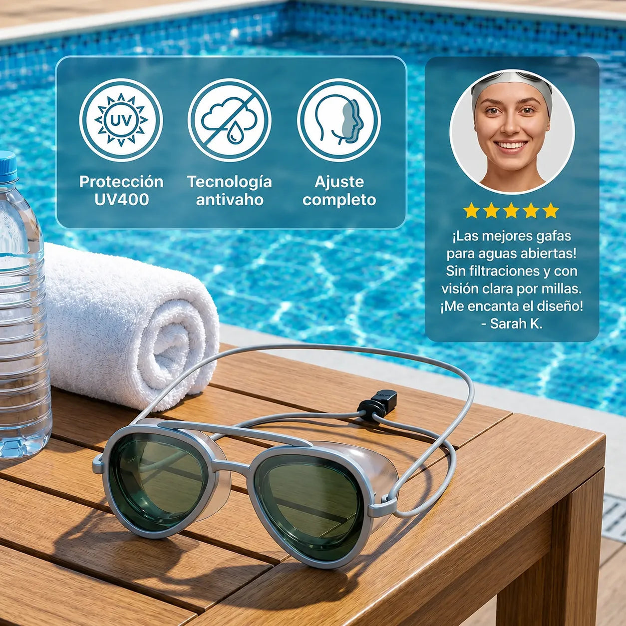 🤿 SwimAviator Pro™ Gafas de Natación Estilo Aviador UV400✨