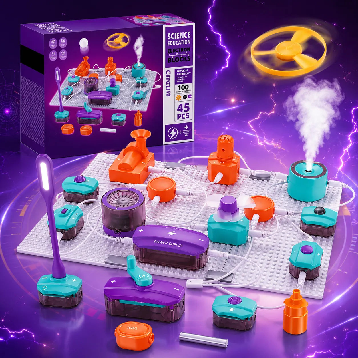 ⚡ElectronBlocks Pro™ Kit Circuitos Eléctricos Set 25 Piezas🧠