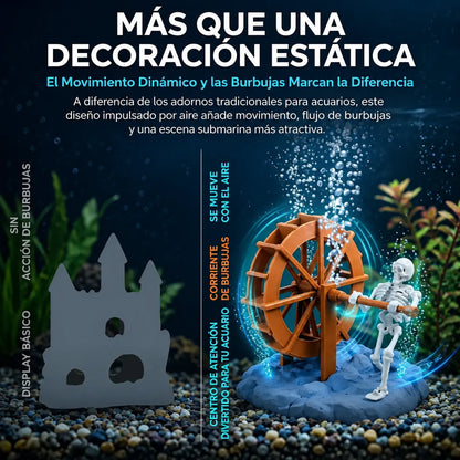 AquaSkeleton™ Esqueleto Dinámico para Acuario (INCLUYE Bomba de aire) 🩻🫧