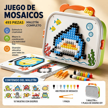 MosaicCraft™ Juego de Mosaico Montessori para Niños👨‍👩‍👧‍👦🧩