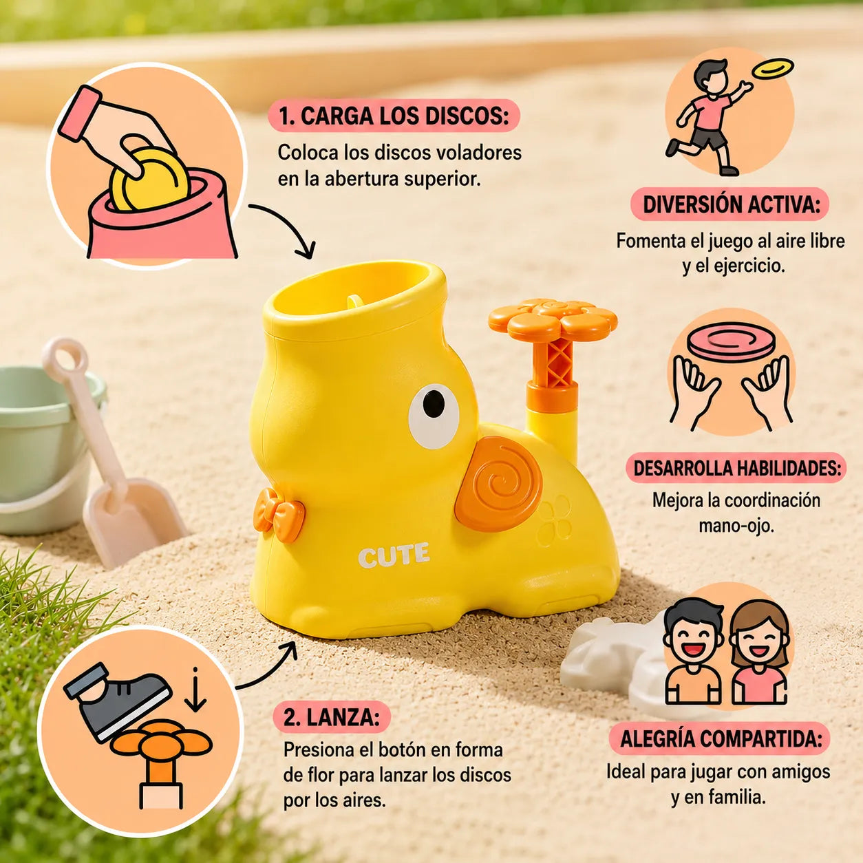 SkySpinner™ Lanzador de Discos Voladores🛸👨‍👩‍👧‍👦
