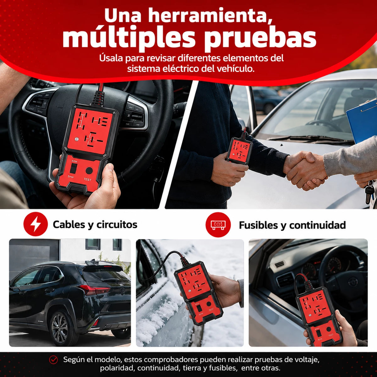 TestCarPro™ Comprobador de circuitos automotrices UPSELL