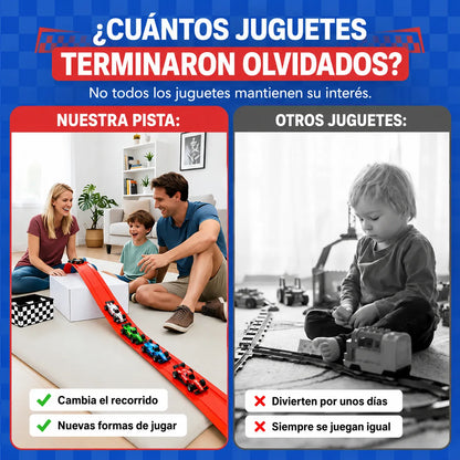 MagicTrackpro™ Pista de Carreras Flexible INCLUYE 4 MINI CARROS🏁