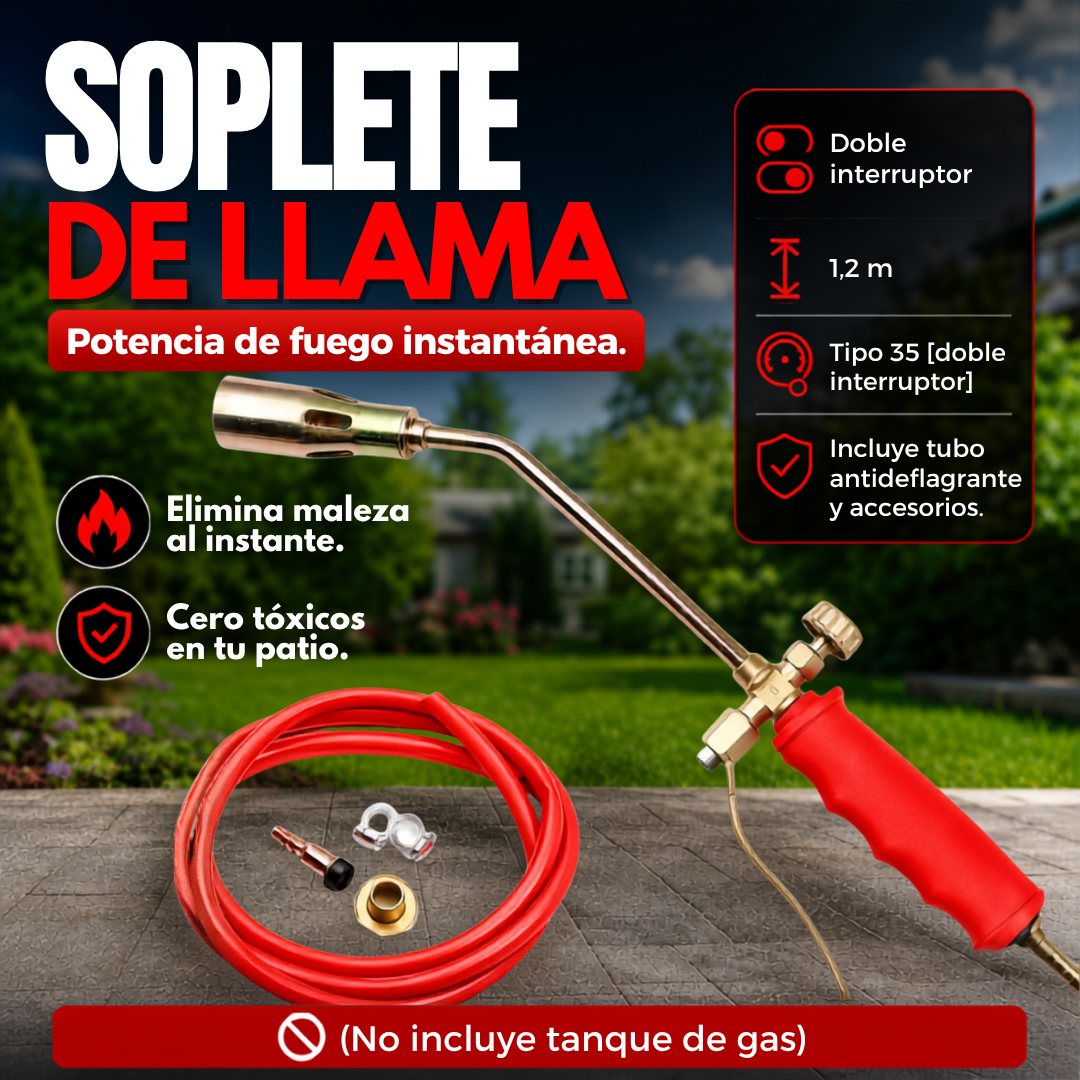 🔥FlamePro™ Antorcha Propano para tanque regular (Tipo 35 / 1,2 m) 🔥✨