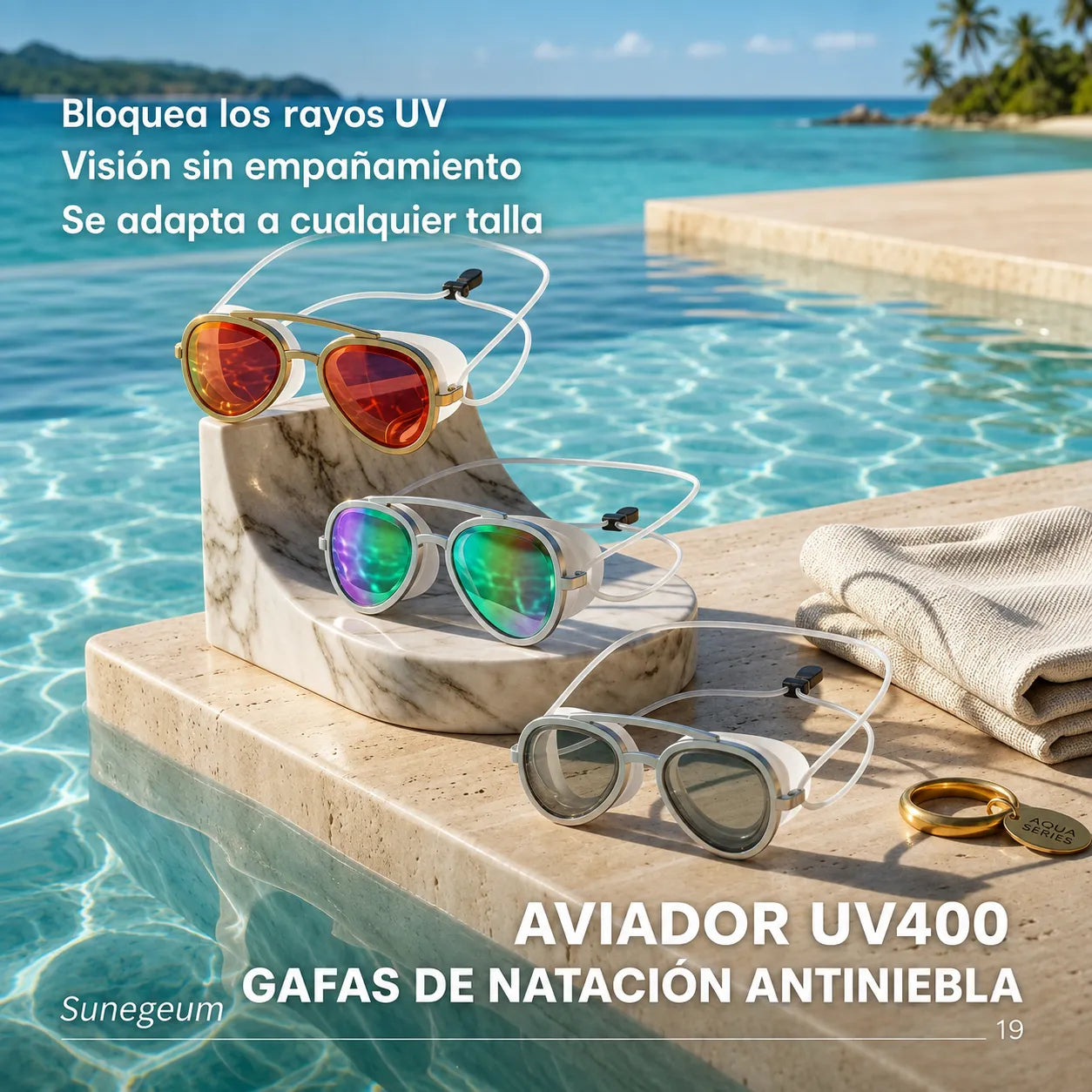 🤿 SwimAviator Pro™ Gafas de Natación Estilo Aviador UV400✨