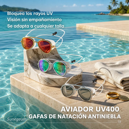 🤿 SwimAviator Pro™ Gafas de Natación Estilo Aviador UV400✨