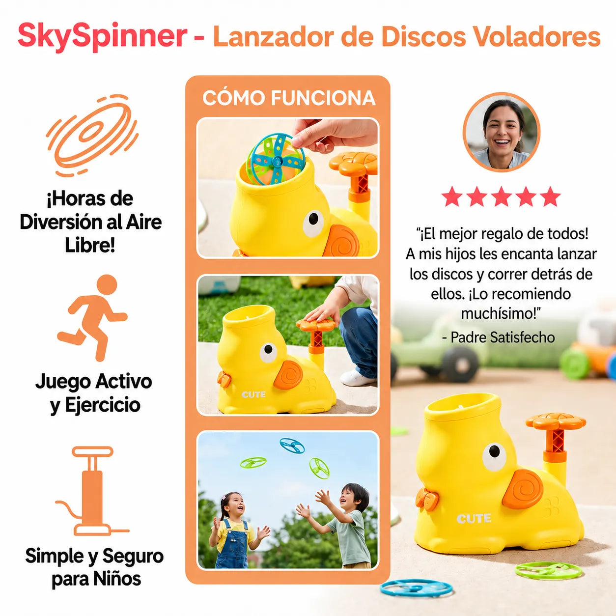 SkySpinner™ Lanzador de Discos Voladores🛸👨‍👩‍👧‍👦