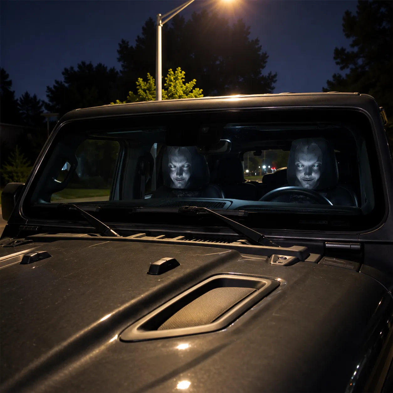 HorrorHead™ Fundas Aterradoras para Cabeceros de carro💀🚗