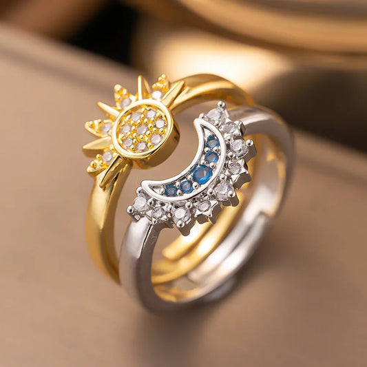 EclipRing™ Anillo Duo Sol Y Luna Par de Anillos