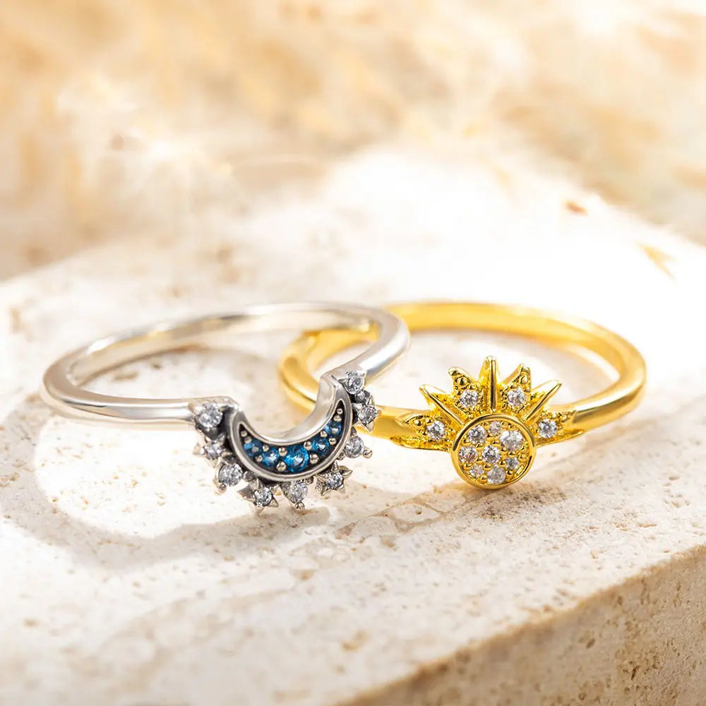EclipRing™ Anillo Duo Sol Y Luna Par de Anillos