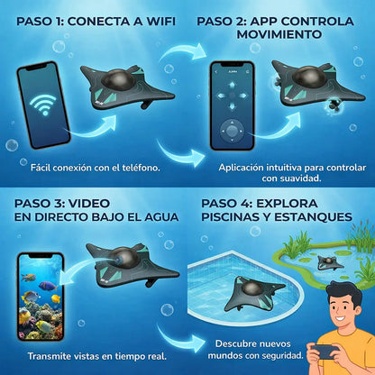 AquaVision™ Dron acuático controlado por app