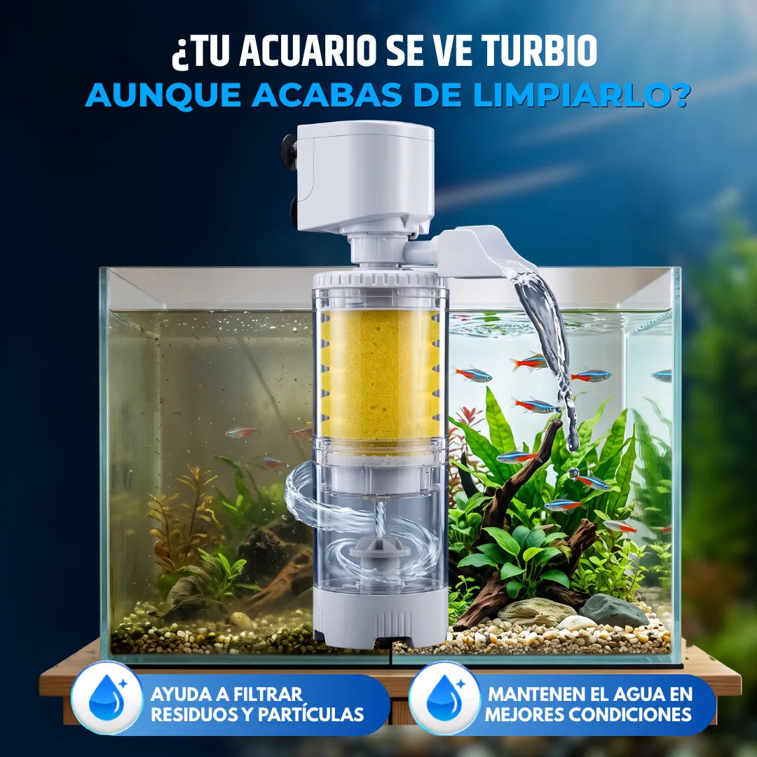 FreshTank Pro™ Filtro Ultrasilencioso y Purificador para Acuarios 💧✨