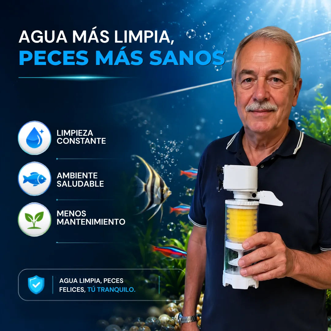 FreshTank Pro™ Filtro Ultrasilencioso y Purificador para Acuarios 💧✨