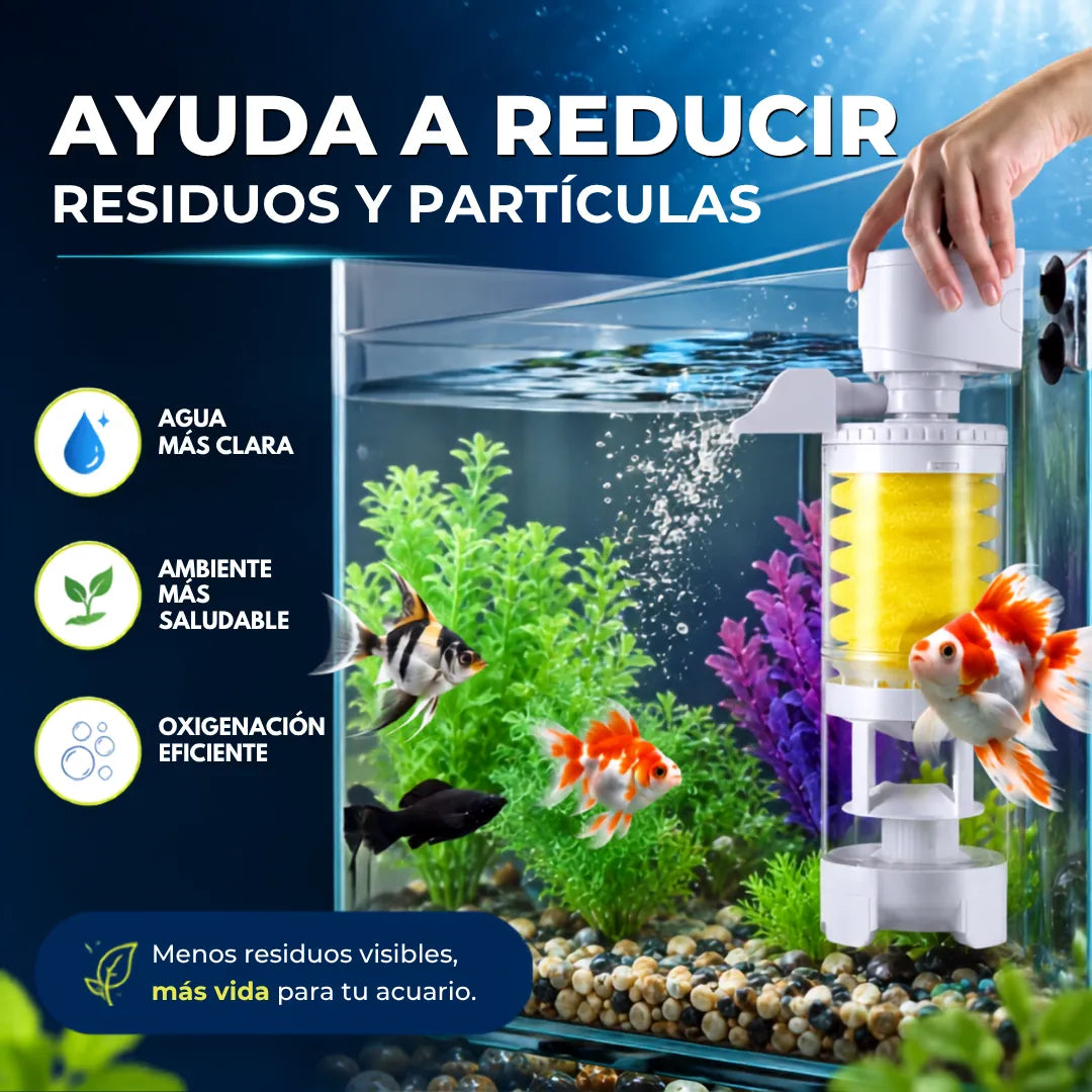FreshTank Pro™ Filtro Ultrasilencioso y Purificador para Acuarios 💧✨