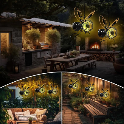 GlowBee™ Lámpara solar colgante de abeja  (2 unidades)