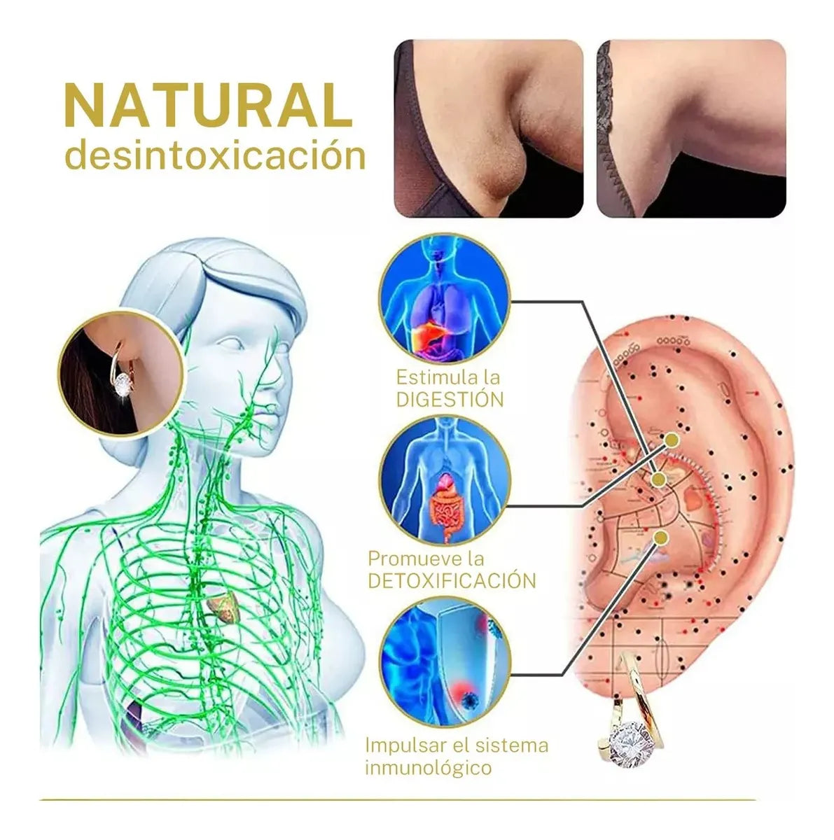Par Pendientes de germanio con terapia magnética 🔥 UPSELL
